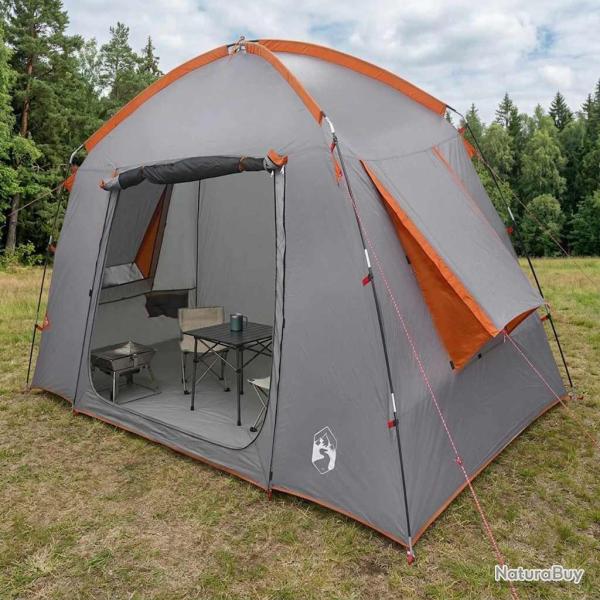 Tente Cabane Gris et orange 210 x 210 x 138 cm Polyester