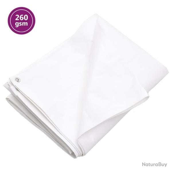 B�che 260 g/m� 4x4 m Blanc PEHD
