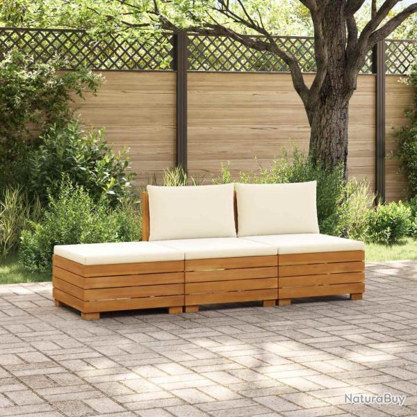 Ensemble de canap�s d'ext�rieur avec coussin 3 Pi�ce Marron