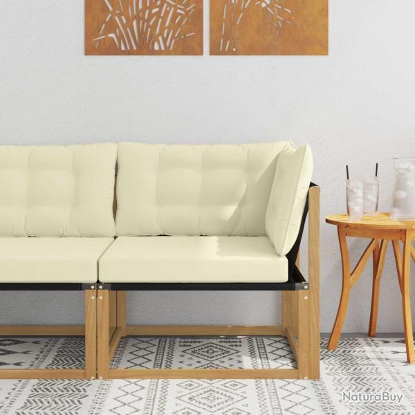 Canap� d'angle ext�rieur Bois d'acacia massif et Textil�ne