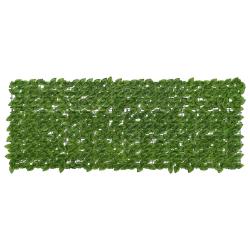 &Eacute;cran de balcon avec feuilles Vert et jaune 200 x 75 cm