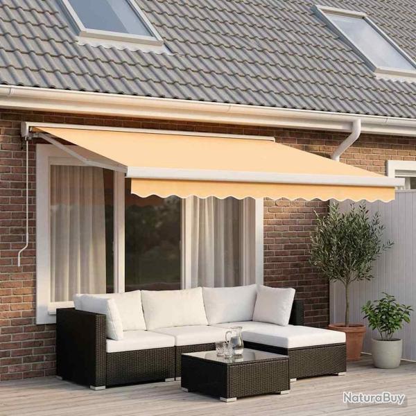 Auvent r�tractable Sable 300 x 250 cm Tissu et M�tal
