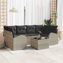 Ensemble de canap&eacute; de jardin Gris clair 55 x 55 x 37 cm
