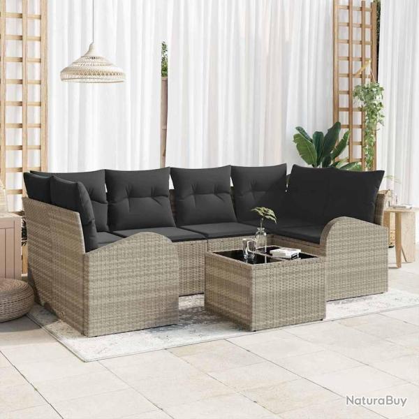 Ensemble de canap� de jardin Gris clair 55 x 55 x 37 cm