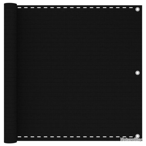 �cran de balcon Noir 90x600 cm PEHD