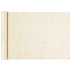&Eacute;cran de balcon Cr&egrave;me 75x600 cm PEHD