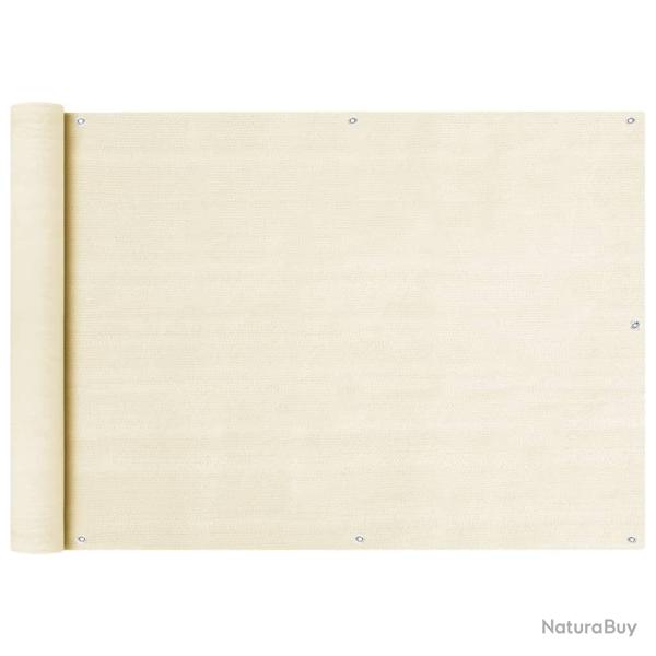 �cran de balcon Cr�me 75x600 cm PEHD
