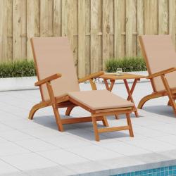 Chaise longue inclinable et pliable 2 pcs Taupe