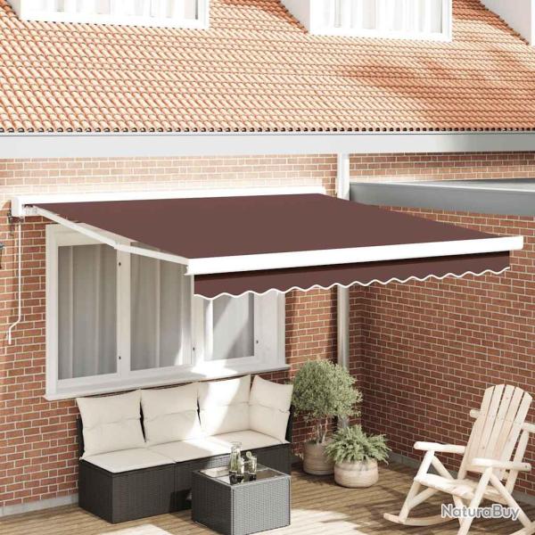 Auvent r�tractable automatique marron 300x250 cm