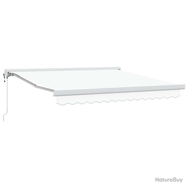 Auvent r�tractable Blanc 300 x 250 x 165 cm Tissu et M�tal