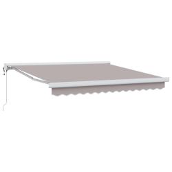 Auvent r&eacute;tractable Gris clair 300 x 250 x 165 cm Tissu et M&eacute;tal
