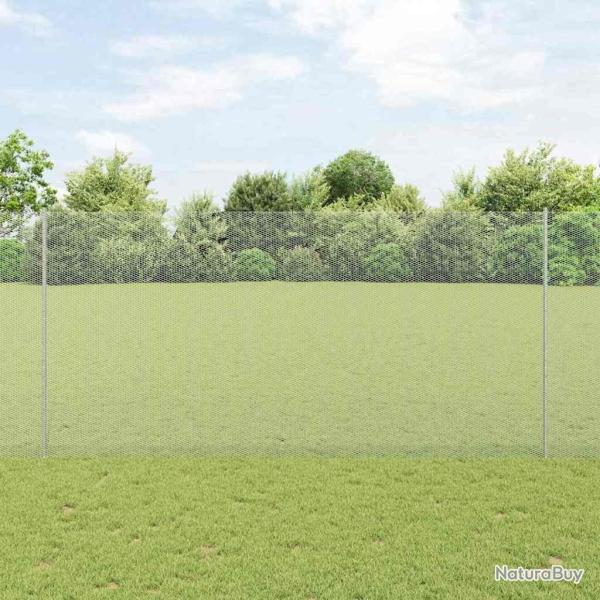 Cl�ture hexagonale avec poteau 10 x 1,6 m Acier galvanis�