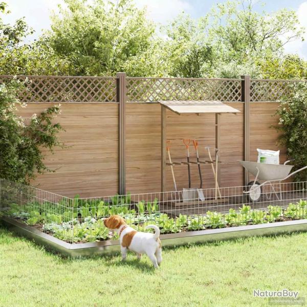 Cl�ture de jardin avec piquets 12 pcs 75 x 50 cm Mesh Argent�
