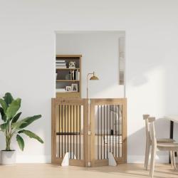Porte de chien pliable avec supports 2 pcs Ch&ecirc;ne artisanal