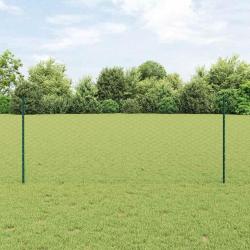 Cl&ocirc;ture hexagonale avec poteau 50 x 1 m Acier recouvert de PVC
