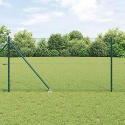 Cl&ocirc;ture hexagonale avec poteau 50 x 1 m Acier recouvert de PVC