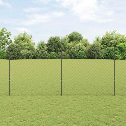 Cl&ocirc;ture grillag&eacute;e avec poteau 10 x 1,4 m Acier recouvert de PVC