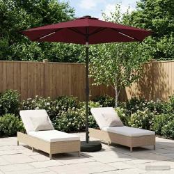 Parasol de jardin avec lumi&egrave;res LED et base 230 x 230 cm