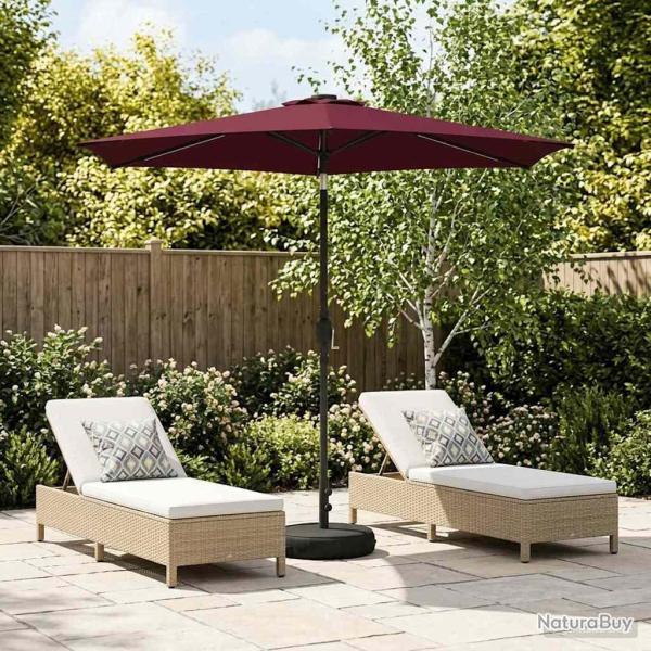 Parasol de jardin avec lumi�res LED et base 270 x 270 cm
