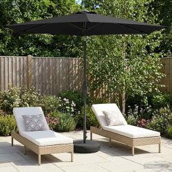 Parasol de jardin avec lumi&egrave;res LED et base 270 x 270 cm