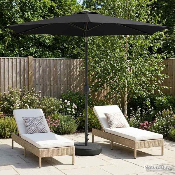 Parasol de jardin avec lumi�res LED et base 270 x 270 cm