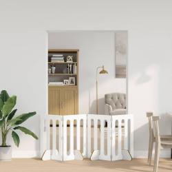 Cl&ocirc;ture pliable pour animaux 4 pcs Blanc 201 x 38 x 70 cm