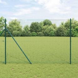 Cl&ocirc;ture en fils soud&eacute;s pour fixation au sol 10 x 1,5 m Vert