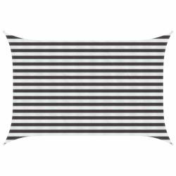 Voile d'ombre Anthracite et blanc 2 x 3 m HDPE