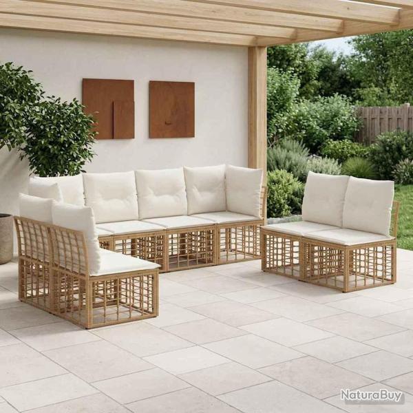 Ensemble de canap�s d'ext�rieur Naturel Polyester