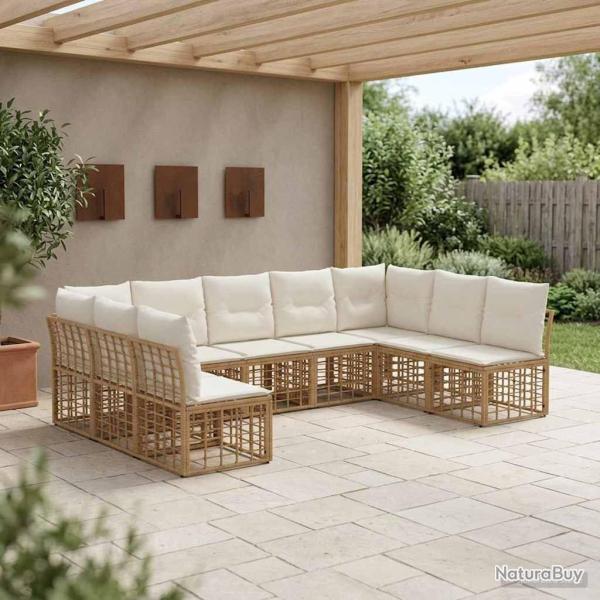 Ensemble de canap�s d'ext�rieur Naturel Polyester