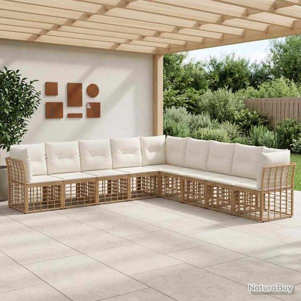 Ensemble de canap�s d'ext�rieur Naturel Polyester