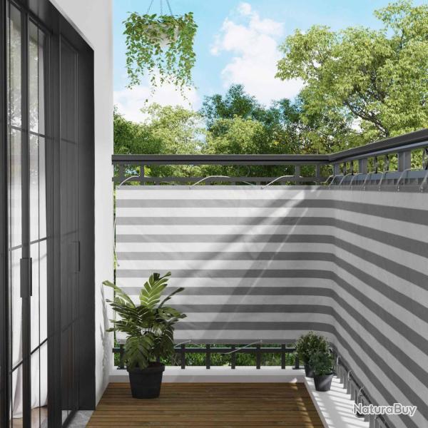 �cran de balcon Gris clair et blanc 120 x 300 cm