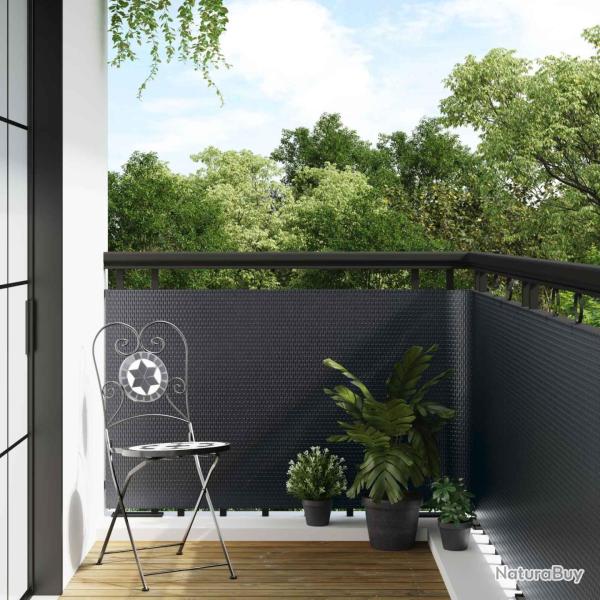�cran de balcon Gris fonc� 400 x 90 cm polyrotin