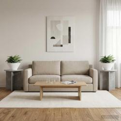 Support de Plante 2 pcs Gris b&eacute;ton 40 x 40 x 40 cm
