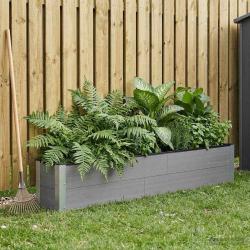 Jardini&egrave;re sur&eacute;lev&eacute;e Gris 200 x 30 x 36 cm