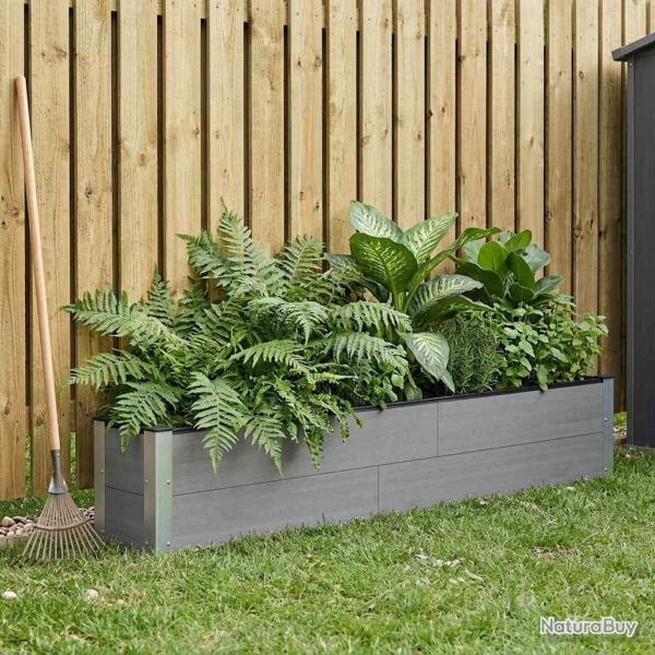Jardini�re sur�lev�e Gris 200 x 30 x 36 cm