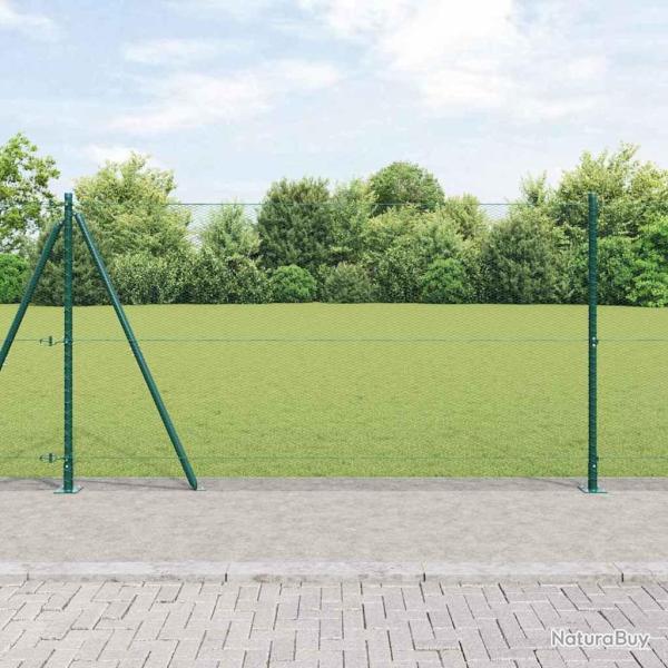 Cl�ture hexagonale avec base en b�ton 50 x 1,2 m Vert Maille