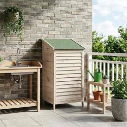 Abri de jardin Blanc 59 x 56 x 113,5 cm Bois de Sapin Massif