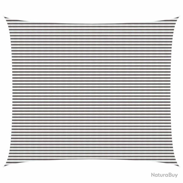 Voile d'ombre Gris clair et blanc 6 x 8 m HDPE
