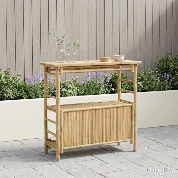 Table de bar ext�rieure Naturel 110 x 50 x 105 cm Bambou