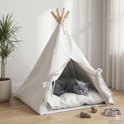 Teepee pour animaux de compagnie avec coussin 50 x 50 x 60 cm