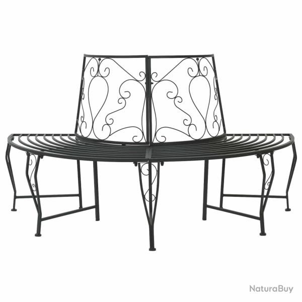 Banc d'Arbre 4-Nombre de places 160 x 80 x 89 cm Acier Noir
