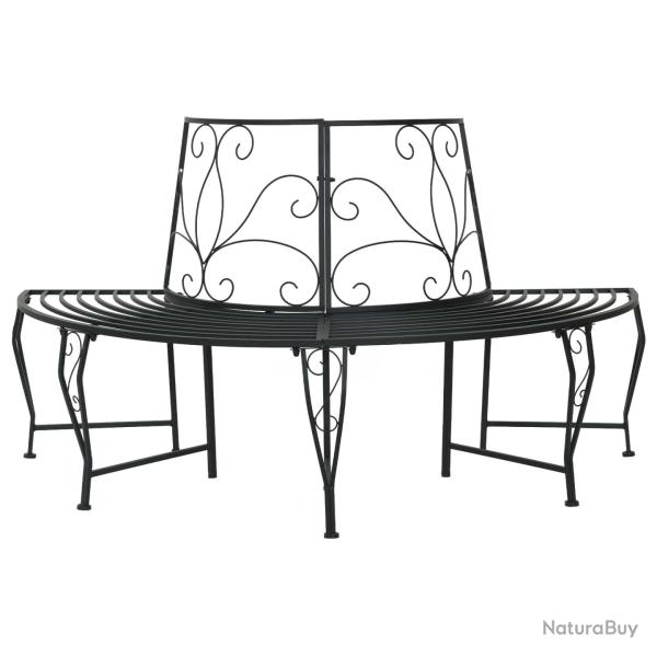 Banc d'Arbre 4-Nombre de places 160 x 80 x 89 cm Acier Noir