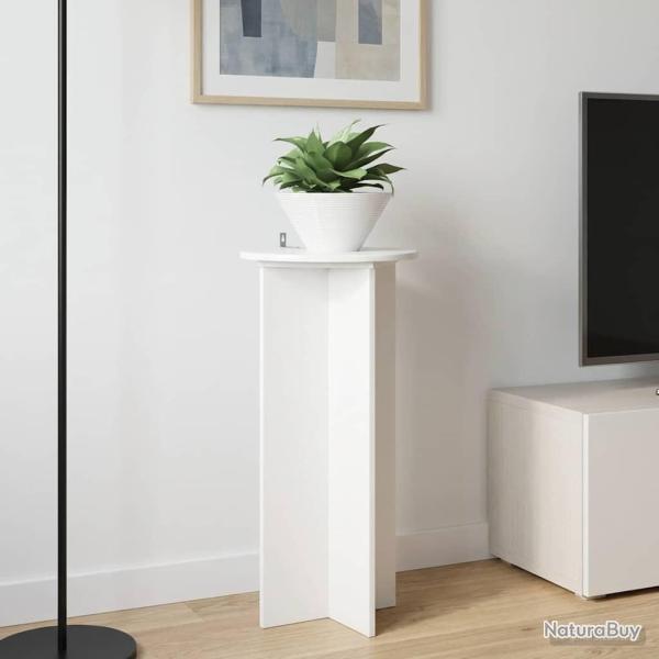 Support de Plante 2 pcs Blanc brillant 40 x 40 x 80 cm