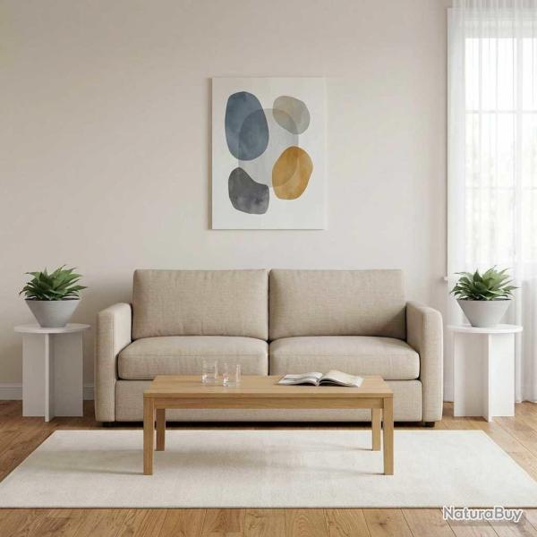 Support de Plante 2 pcs Blanc brillant 40 x 40 x 40 cm