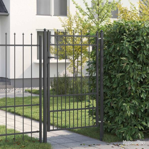 Porte de Cl�ture HORST Acier Noir Verrouillable