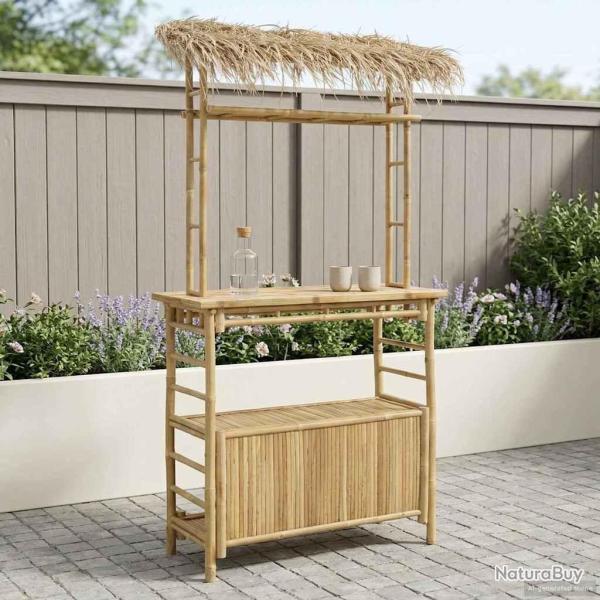 Table de bar ext�rieure Naturel 110 x 50 x 209 cm Bambou