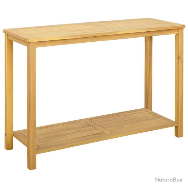 Table console de jardin Acacia clair 110 x 40 x 75 cm