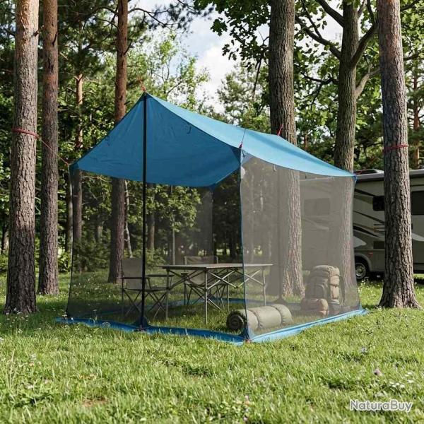 Tarp de camping avec murs en maille Bleu 270 x 210 x 210 cm