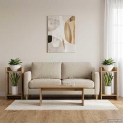 Support de Plante 2 pc Ch&ecirc;ne Artisanal 30 x 30 x 60 cm